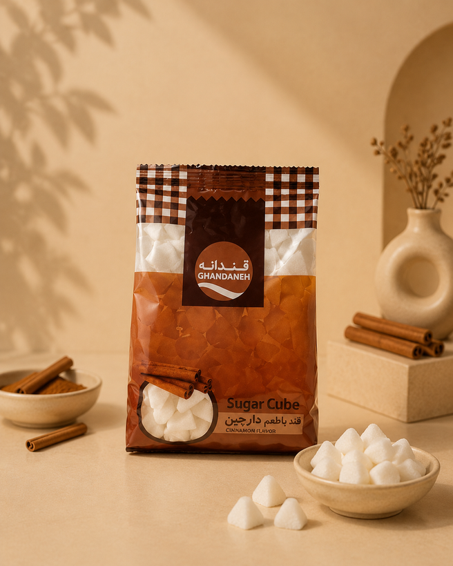 قند طعم دار با طعم دارچین قندانه 350 گرمی