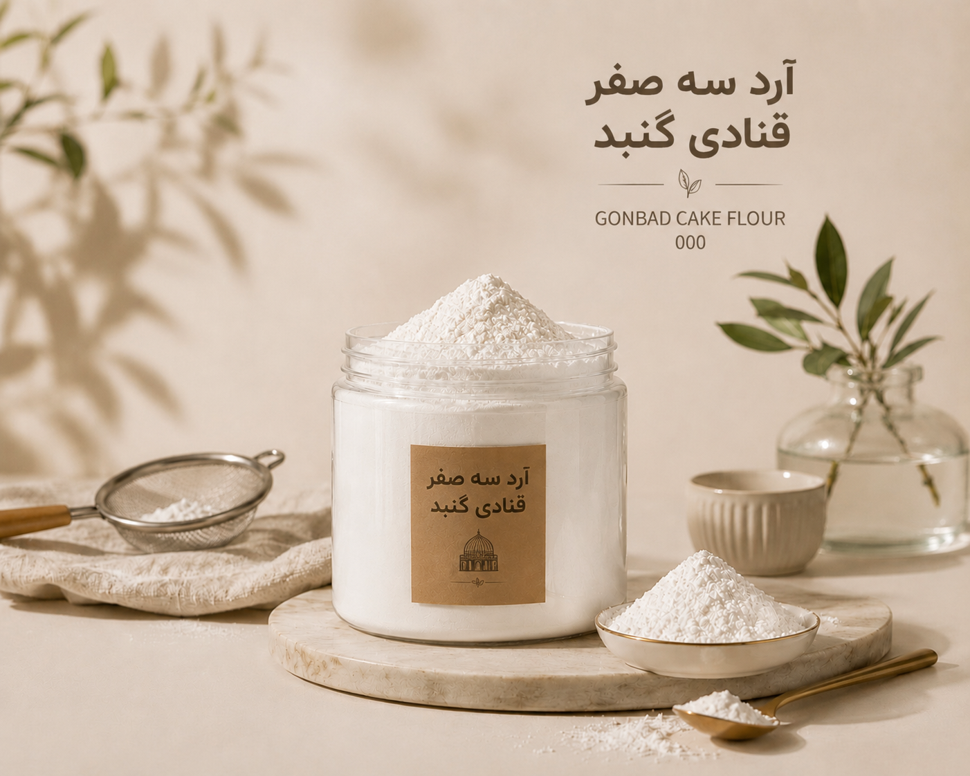 آرد سه صفر قنادی گنبد (بسته بندی فروشگاهی)