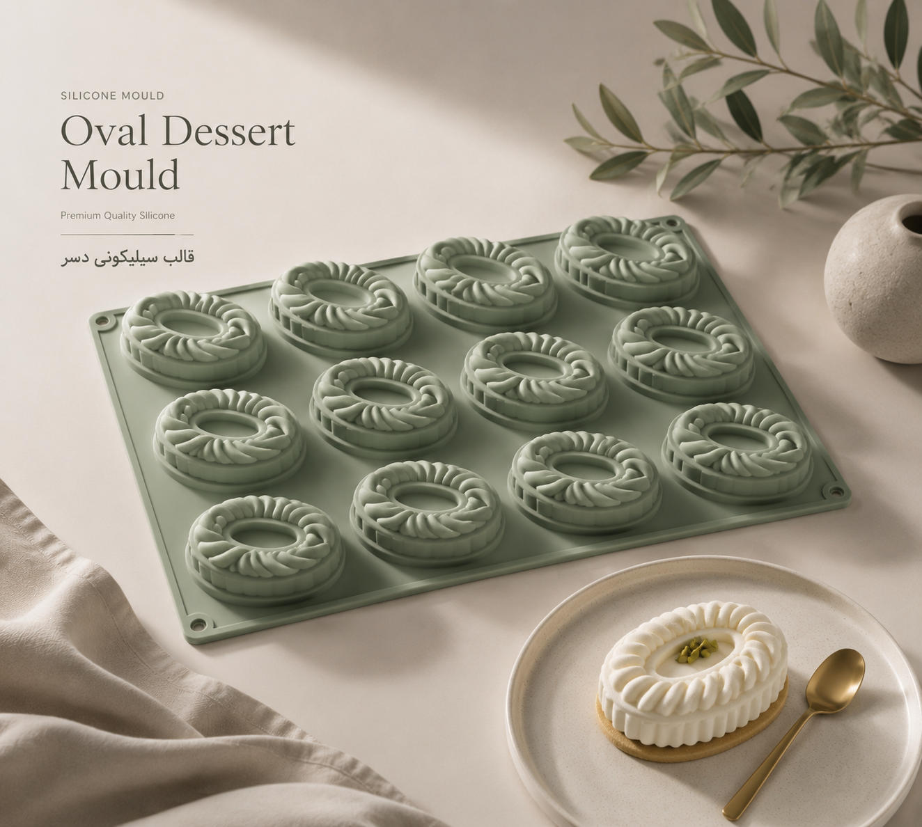 قالب سیلیکونی دسر پیچ (قطر ۶ سانت)