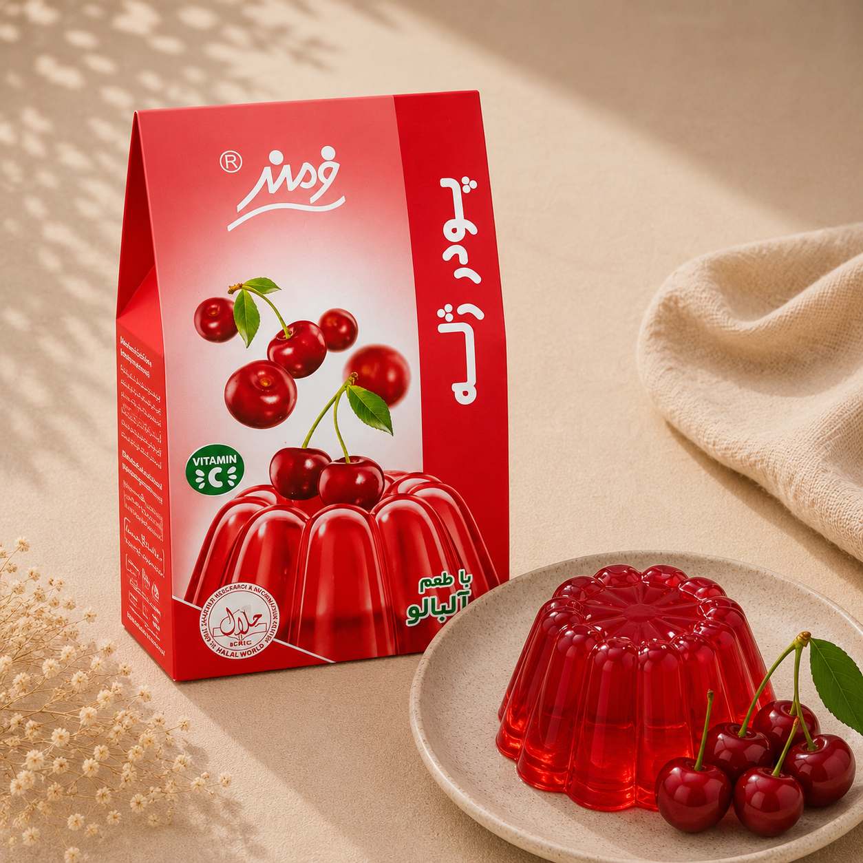 پودر ژله آلبالو فرمند 100 گرمی