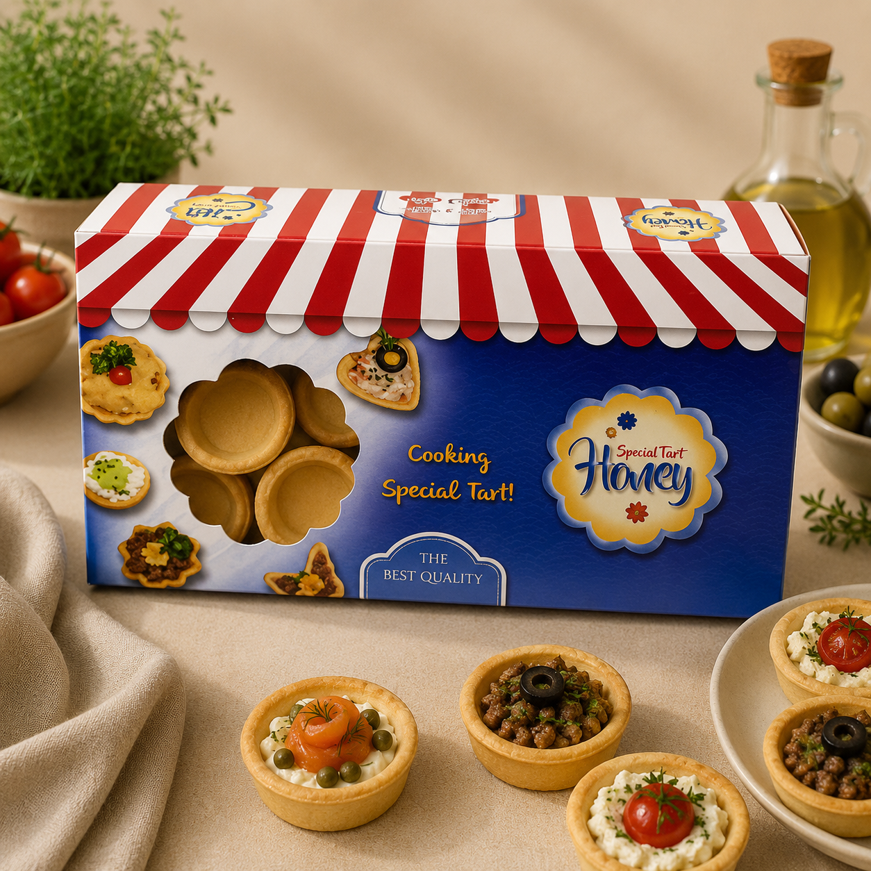 نان تارت نمکی حانی (طرح گرد)